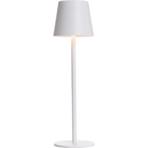 Buiten tafellamp wit incl. LED met touch dimmer oplaadbaar - Maham