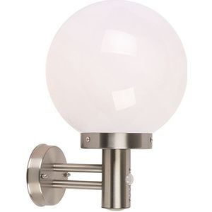 Buitenwandlamp staal RVS IP44 met bewegingsmelder - Sfera