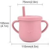 Dutsi - 3 in 1 Rietjes & Snack Beker - Wijnrood