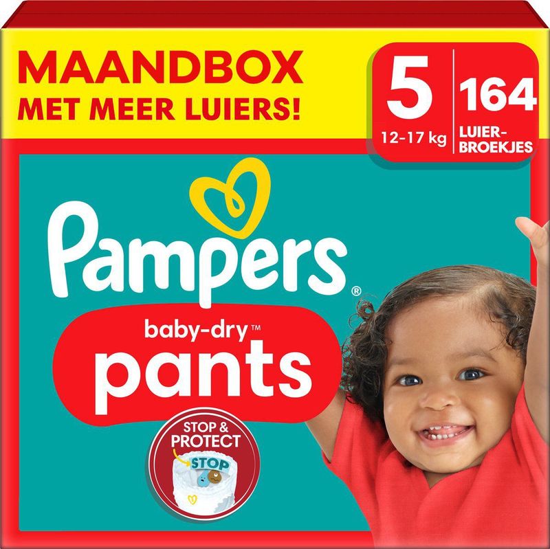 Pampers - Baby Dry Pants - Maat 5 - Maandbox - 164 stuks - 12/17KG