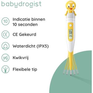 Babydrogist - Digitale Thermometer - Eend - Flexibele Tip