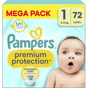 Pampers - Premium Protection - Maat 1 - Mega Pack - 72 stuks - 2/5 KG