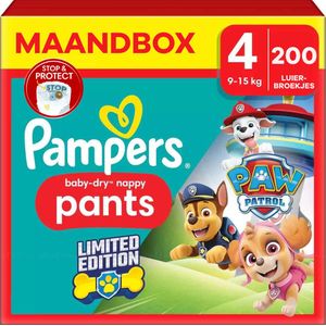 Pampers - Baby Dry Pants - Maat 4 - Maandbox - 200 stuks - 9/15KG
