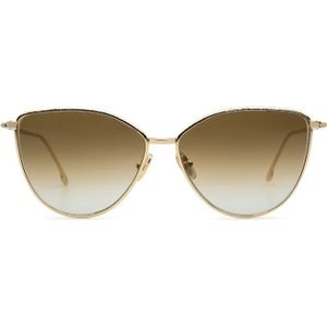 Victoria Beckham Vb209S 702 59 - cat eye zonnebrillen, vrouwen, goud