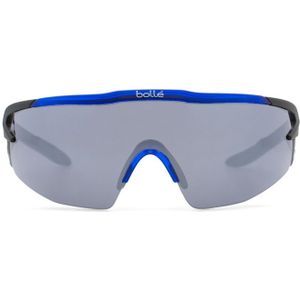 Bollé Aeromax Matt Black/Blue - rechthoek zonnebrillen, unisex, blauw, spiegelend