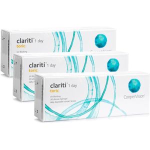 CooperVision - Clariti 1 Day Toric - Daglenzen - 90 Lenzen - Silicone Hydrogel
