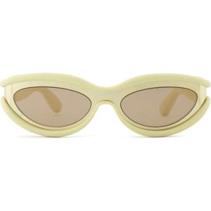 Bottega Veneta Bv1211S 005 56 - cat eye zonnebrillen, vrouwen, geel, spiegelend