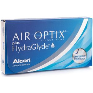 Air Optix Plus Hydraglyde (6 lenzen) - maandlenzen, silicone hydrogel sferische lenzen, Lotrafilcon B