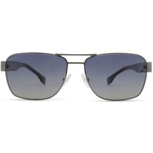 Hugo Boss 1441/S ANS WJ 60 - rechthoek zonnebrillen, mannen, grijs, polariserend