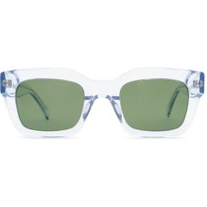 Meller Bio-Acetate Assim Blue Olive - rechthoek zonnebrillen, unisex, blauw, polariserend