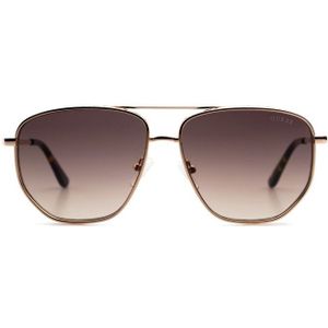 Guess Gu7635 33F 57 - vierkant zonnebrillen, vrouwen, goud