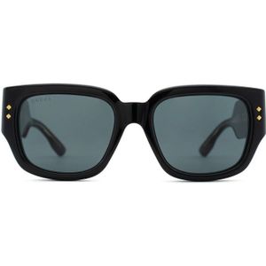 Gucci Gg1261S 001 54 - vierkant zonnebrillen, unisex, zwart