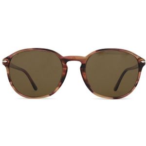 Persol Po3343S 120957 55 - vierkant zonnebrillen, unisex, bruin, polariserend