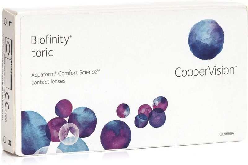 Biofinity Toric (3 lenzen) - dag- en nachtlenzen, torisch silicone hydrogel, Comfilcon A