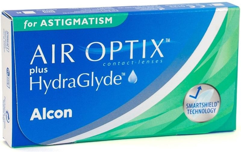 Air Optix plus Hydraglyde for Astigmatism (6 lenzen) - maandlenzen, torisch silicone hydrogel, Lotrafilcon B