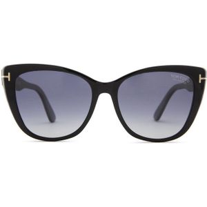 Tom Ford Nora Ft0937 01D 57 - vierkant zonnebrillen, vrouwen, zwart, polariserend