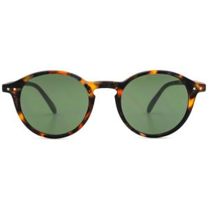 Izipizi Sun #D Tortoise/Green Lenses - rond zonnebrillen, unisex, bruin