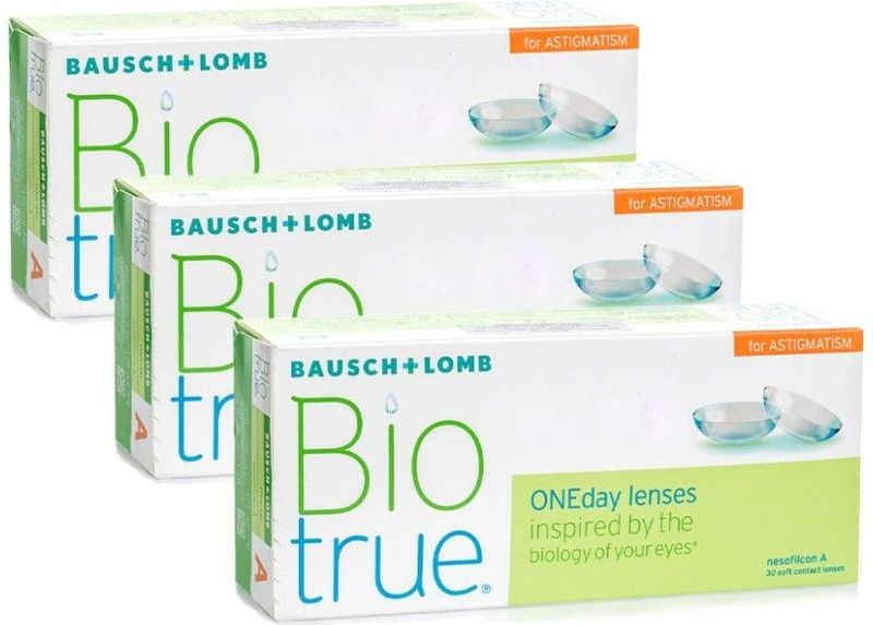 Biotrue ONEday for Astigmatism (90 lenzen) - daglenzen, torisch sport, Nesofilcon A