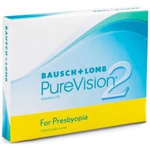 PureVision 2 for Presbyopia (3 lenzen) - dag- en nachtlenzen, silicone hydrogel multifocale, Balafilcon A