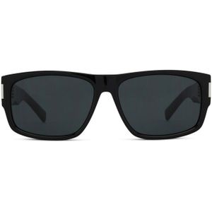 Saint Laurent SL 689 001 59 - rechthoek zonnebrillen, unisex, zwart