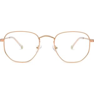 Lentiamo Eric Rose Gold - computerbrillen, vierkant, unisex, roos