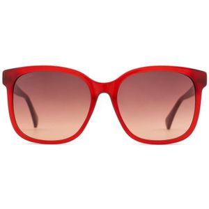 Max Mara Logo7 MM 0025/S 66F 57 - vierkant zonnebrillen, vrouwen, rood