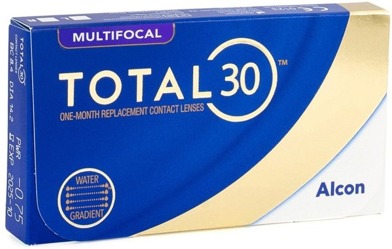 Alcon - TOTAL30 Multifocal - Maandlenzen - Lichtblauw - 6 Lenzen