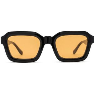 Meller Nayah Black Orange - rechthoek zonnebrillen, unisex, zwart