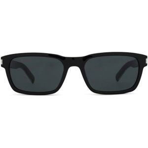 Saint Laurent SL 662 001 57 - rechthoek zonnebrillen, unisex, zwart
