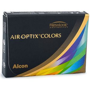 +6,00 - Air Optix® Colors Pure Hazel - 2 pack - Maandlenzen - Kleurlenzen - Pure Hazel