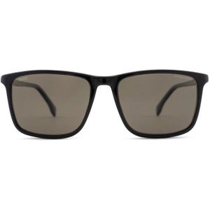 Hugo Boss 1434/S 807 SP 56 - rechthoek zonnebrillen, mannen, zwart, polariserend
