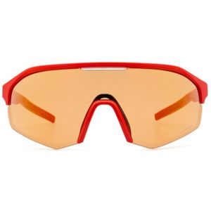 Bollé Lightshifter XL Red Matte - rechthoek zonnebrillen, unisex, rood, spiegelend meekleurend