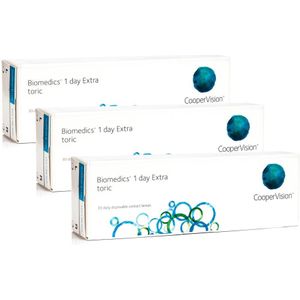 Biomedics 1 Day Extra Toric CooperVision (90 lenzen) - daglenzen, torisch sport, Ocufilcon D