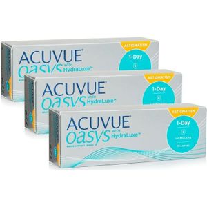 Acuvue Oasys 1-Day with HydraLuxe for Astigmatism (90 lenzen) - daglenzen, torisch silicone hydrogel sport, Senofilcon A