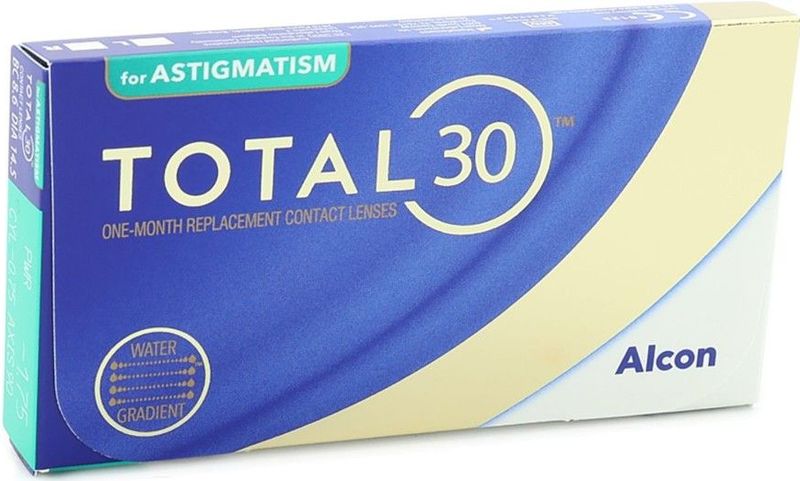 Total30 for Astigmatism (6 lenzen) - maandlenzen, torisch silicone hydrogel sferische en asferische, Lehfilcon A