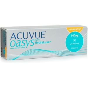 Acuvue Oasys 1-Day with HydraLuxe for Astigmatism (30 lenzen) - daglenzen, torisch silicone hydrogel, Senofilcon A