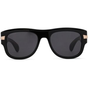 Gucci Gg1517S 001 54 - vierkant zonnebrillen, unisex, zwart