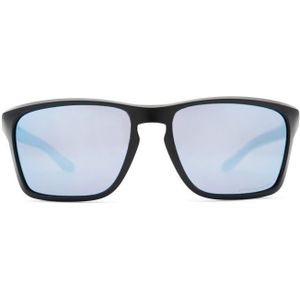 Oakley Sylas OO 9448 27 - rechthoek zonnebrillen, mannen, zwart, polariserend spiegelend