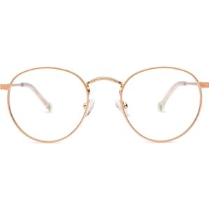 Lentiamo Giuseppe Rose Gold - computerbrillen, rond, unisex, roos