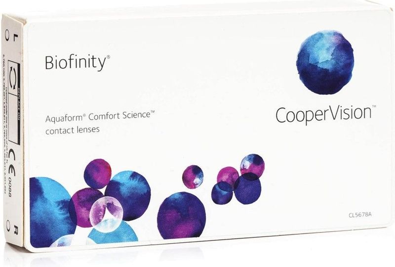 Biofinity (3 lenzen) - dag- en nachtlenzen, silicone hydrogel sferische en asferische, Comfilcon A