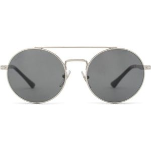 Persol Po2496S 518/B1 52 - rond zonnebrillen, unisex, zilver