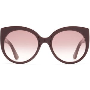 Gucci Gg0325S 007 55 - rond zonnebrillen, vrouwen, rood