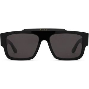 Gucci Gg1460S 001 56 - rechthoek zonnebrillen, unisex, zwart