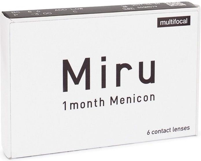 Miru 1 month Multifocal (6 lenzen) - maandlenzen, silicone hydrogel multifocale, Asmofilcon A
