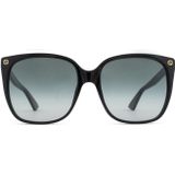 Gucci Gg0022S 001 57 - vierkant zonnebrillen, vrouwen, zwart