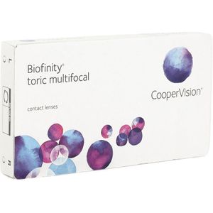 Biofinity Toric Multifocal CooperVision (3 lenzen) - dag- en nachtlenzen, torisch silicone hydrogel bifocale, Comfilcon A