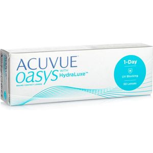 Acuvue Oasys 1 Day with HydraLuxe (30 lenzen) - daglenzen, silicone hydrogel sferische en asferische sport, Senofilcon A