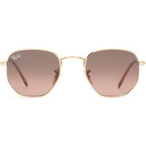 Ray-Ban Hexagonal Rb3548N 912443 - vierkant zonnebrillen, unisex, goud