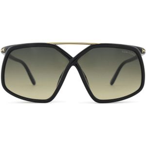 Tom Ford Maryl Ft1038 01B 64 - vierkant zonnebrillen, vrouwen, zwart