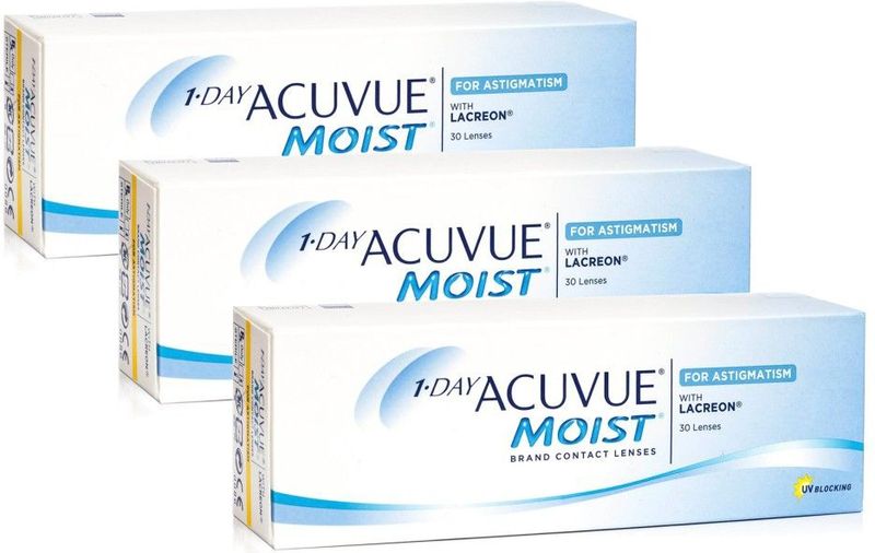 Johnson & Johnson - 1-Day Acuvue Moist - Daglenzen - Transparant - Etafilcon A, Torisch